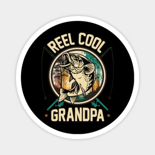 Reel Cool Grandpa Fishing Gift Magnet